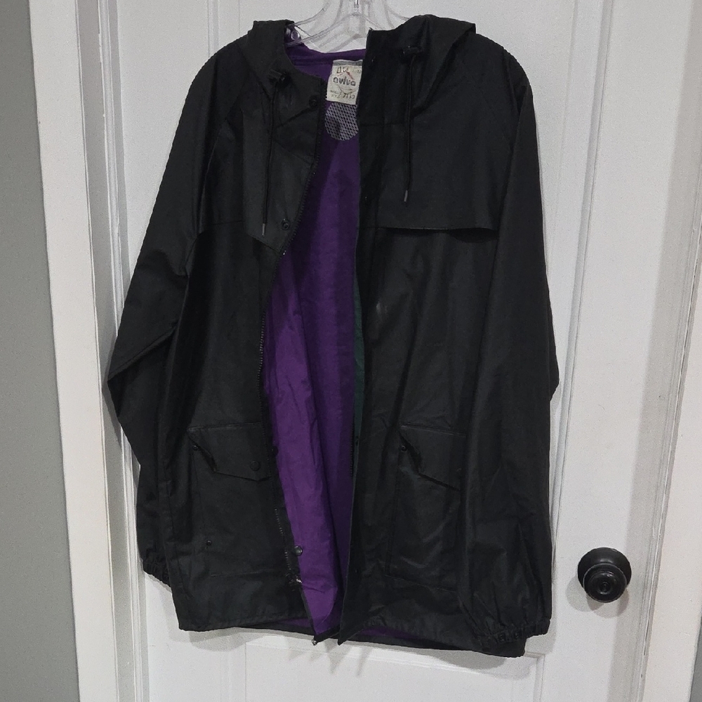 Vintage Hooded Rain Jacket
